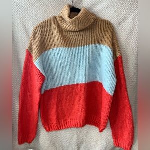 Listicle boutique color block sweater